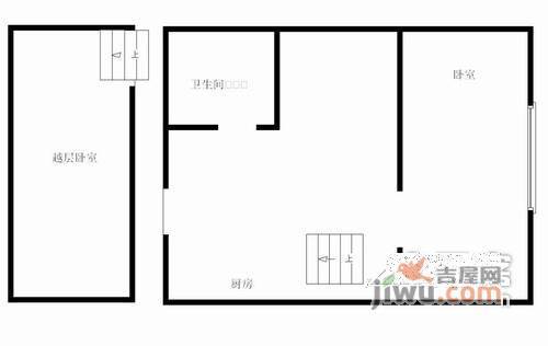 环宇品阁2室1厅1卫62㎡户型图