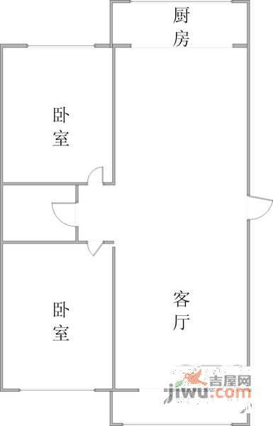 万泰花园2室2厅1卫100㎡户型图