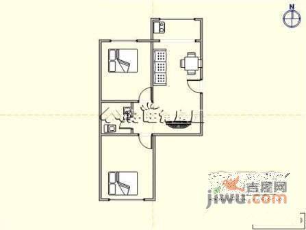 促进小区2室1厅1卫77㎡户型图