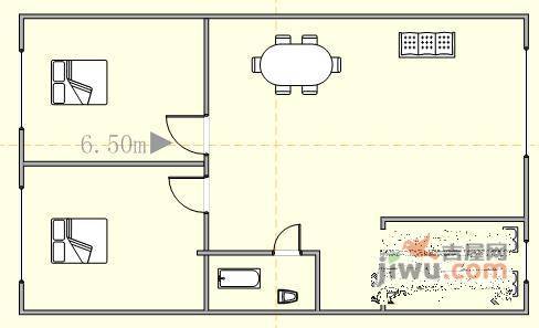 促进小区2室1厅1卫77㎡户型图