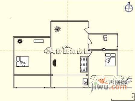 促进小区2室1厅1卫77㎡户型图