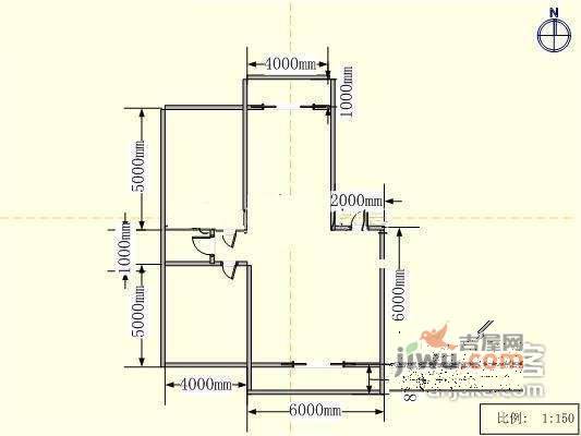 春柳河小区2室2厅1卫109㎡户型图