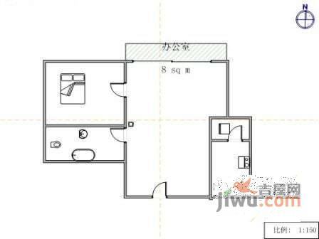 中山九号1室1厅1卫93㎡户型图