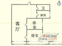 运达嘉洲阳光2室1厅1卫户型图