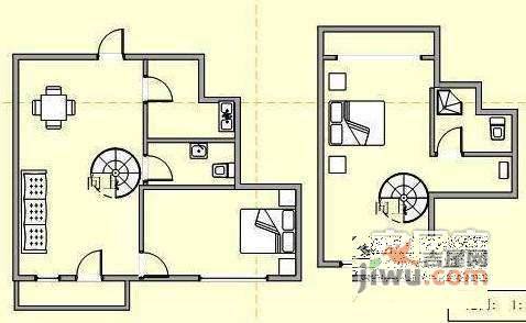 菁英汇2室2厅2卫76㎡户型图