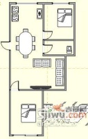 大连门小区2室2厅1卫116㎡户型图