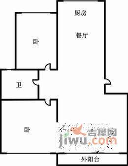 康祥园2室2厅1卫99㎡户型图