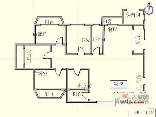 大连明珠3室2厅2卫460㎡户型图