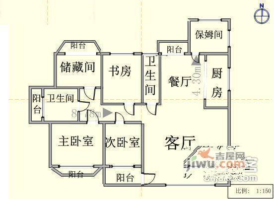 大连明珠4室2厅2卫275㎡户型图