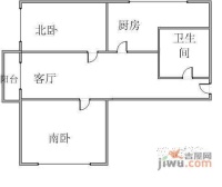 水畔香谷2室1厅1卫91㎡户型图