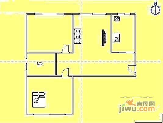 和兴家园2室1厅1卫101㎡户型图