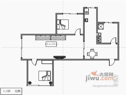 和兴家园2室2厅1卫101㎡户型图