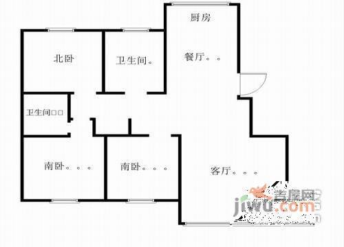 泉水人家幸福里3室2厅2卫145㎡户型图