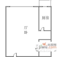 富士庄园1室1厅1卫46㎡户型图