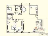 富士庄园3室2厅1卫153㎡户型图