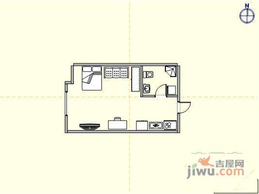 康派1室1厅1卫户型图