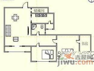 缤纷四季2室2厅1卫94㎡户型图