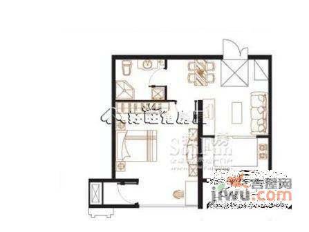 颐和香榭1室1厅1卫103㎡户型图