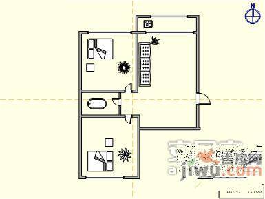 泰安花园2室1厅1卫92㎡户型图