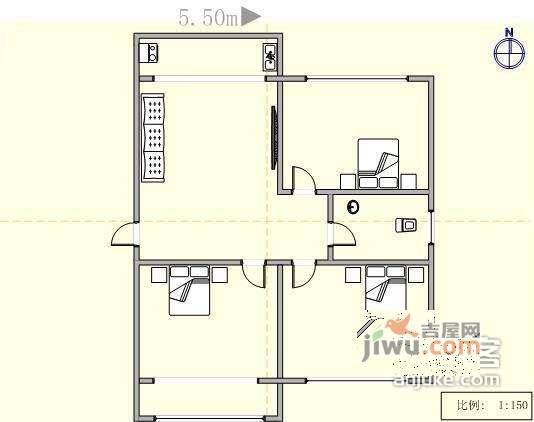 兴达花园3室2厅1卫163㎡户型图