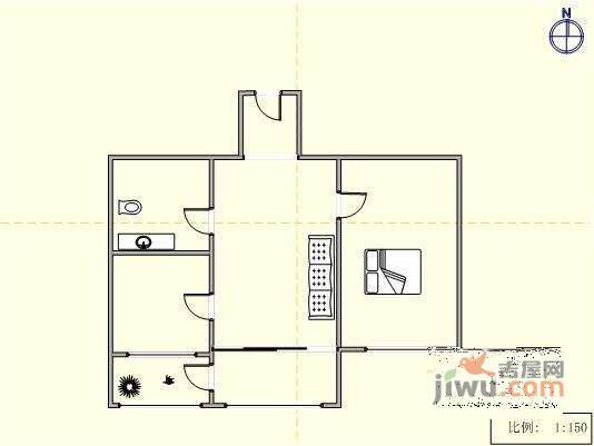 泊林阳光2室1厅1卫83㎡户型图