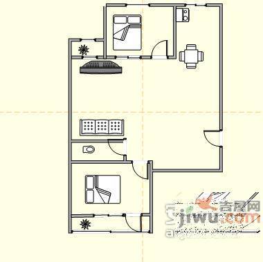 万福居2室1厅1卫70㎡户型图