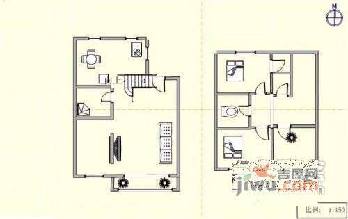 万福居3室2厅1卫200㎡户型图