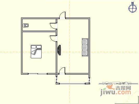 海富经典1室1厅1卫72㎡户型图