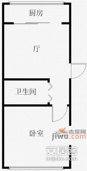 虹港新居1室1厅1卫50㎡户型图