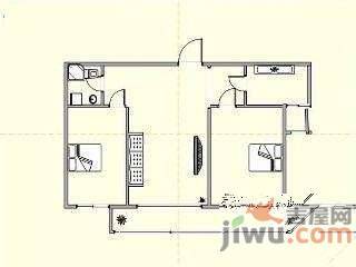 西山阳光水岸2室2厅1卫户型图