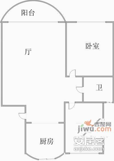 弘基书香园2室1厅1卫99㎡户型图