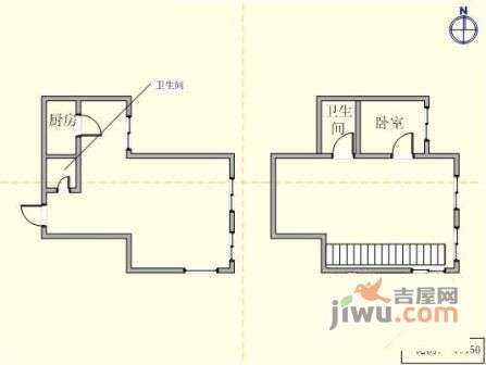 青云映山2室1厅2卫96㎡户型图