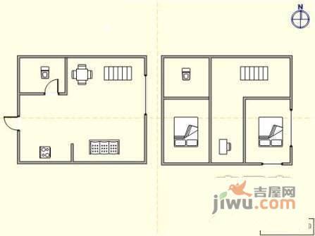 青云映山2室2厅1卫120㎡户型图