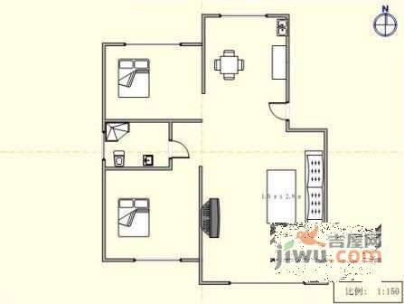 台四小区2室2厅1卫99㎡户型图