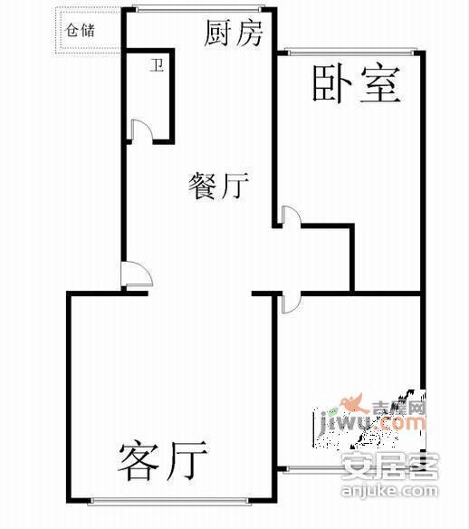 甘井子车站3室1厅1卫88㎡户型图