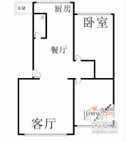 甘井子车站3室1厅1卫88㎡户型图