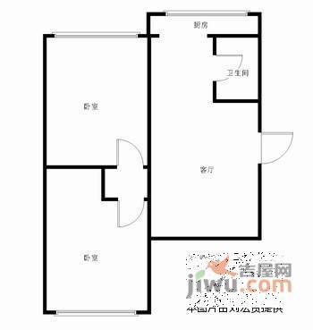 甘井子车站2室1厅1卫99㎡户型图