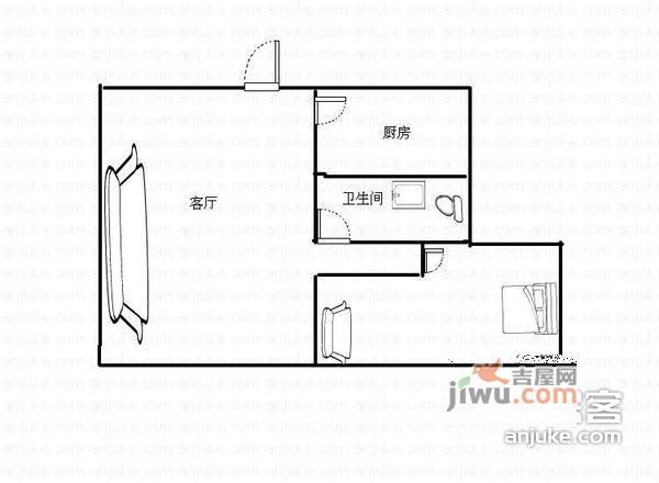 众益阳光海岸1室1厅1卫72㎡户型图