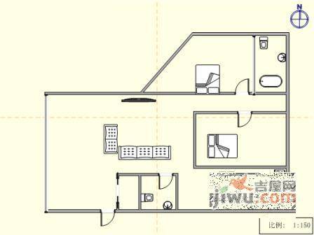 众益阳光海岸2室2厅2卫143㎡户型图