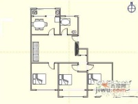 锦江园3室2厅1卫111㎡户型图