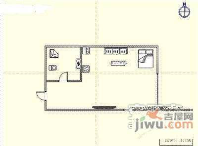 晶品枫林1室1厅1卫64㎡户型图