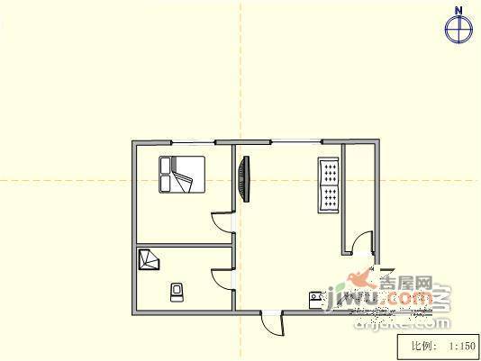 生辉第一城1室1厅1卫161㎡户型图