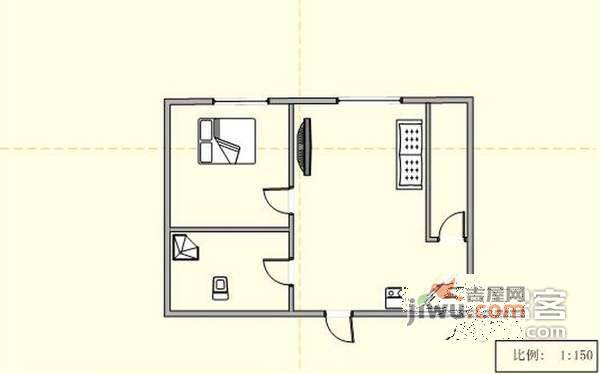 生辉第一城1室1厅1卫161㎡户型图