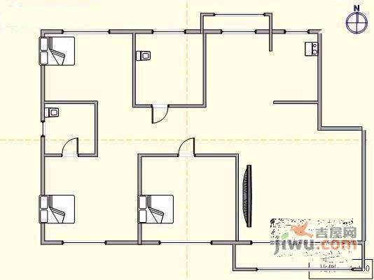 幸福里3室2厅2卫143㎡户型图