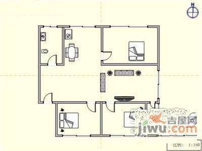 金盛家园3室2厅1卫134㎡户型图