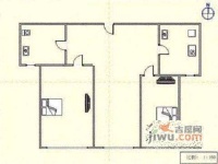 金广东海岸社区2室2厅1卫101㎡户型图