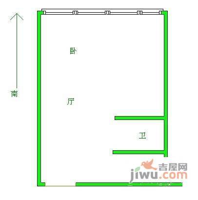 大丁佳苑1室2厅1卫户型图