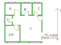 陆井新村2室1厅1卫80㎡户型图