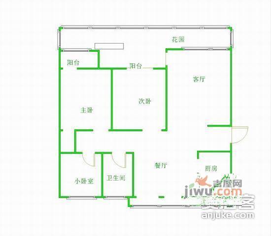 鑫博别墅3室2厅2卫143㎡户型图