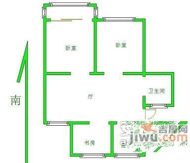 东华公寓3室2厅1卫95㎡户型图